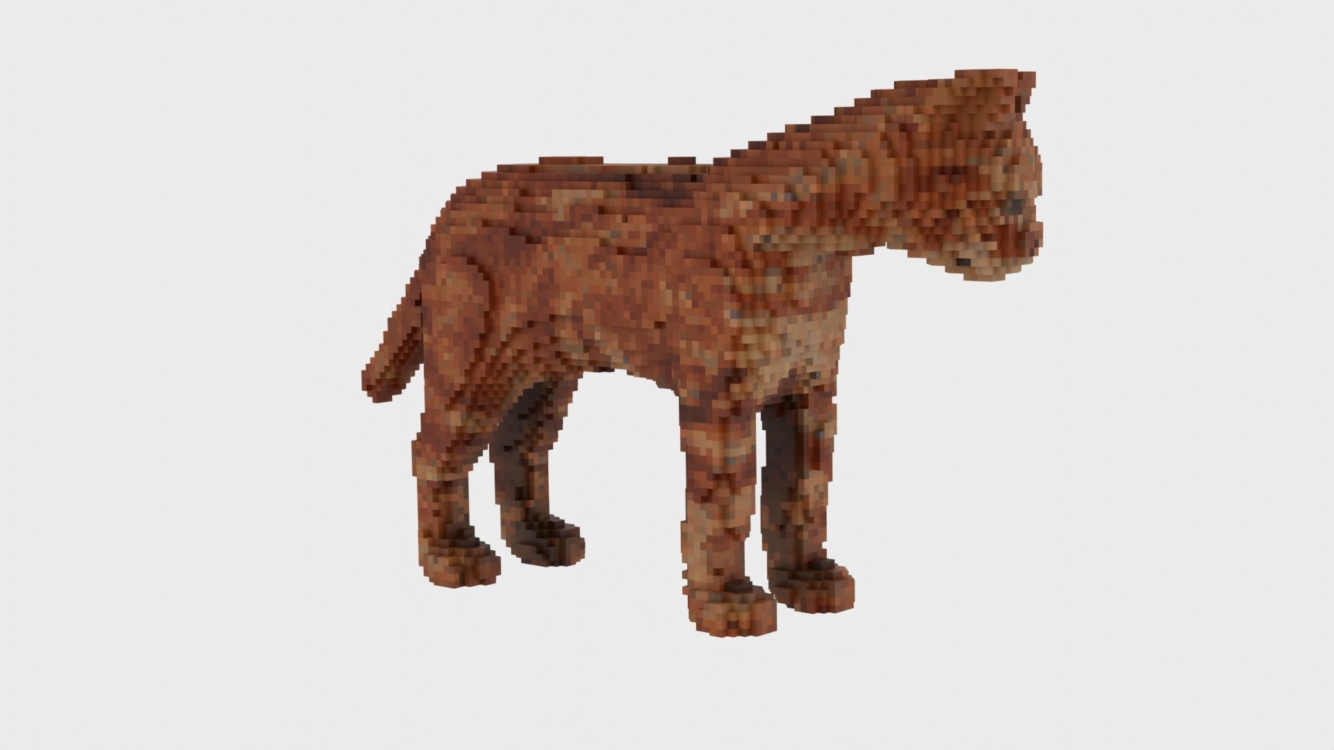 Cat Voxel Style Low-poly 3D model_8