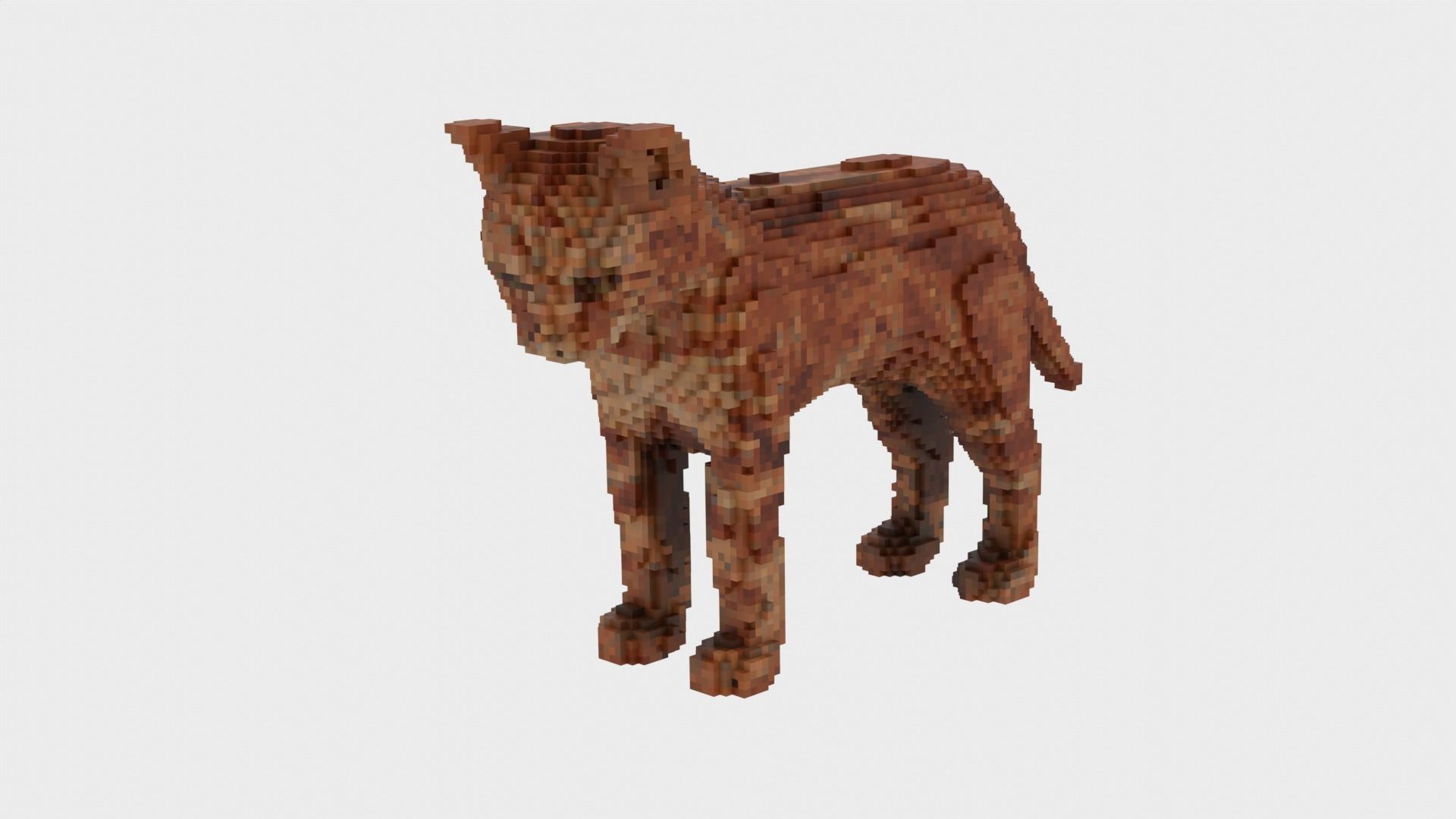 Cat Voxel Style Low-poly 3D model_9