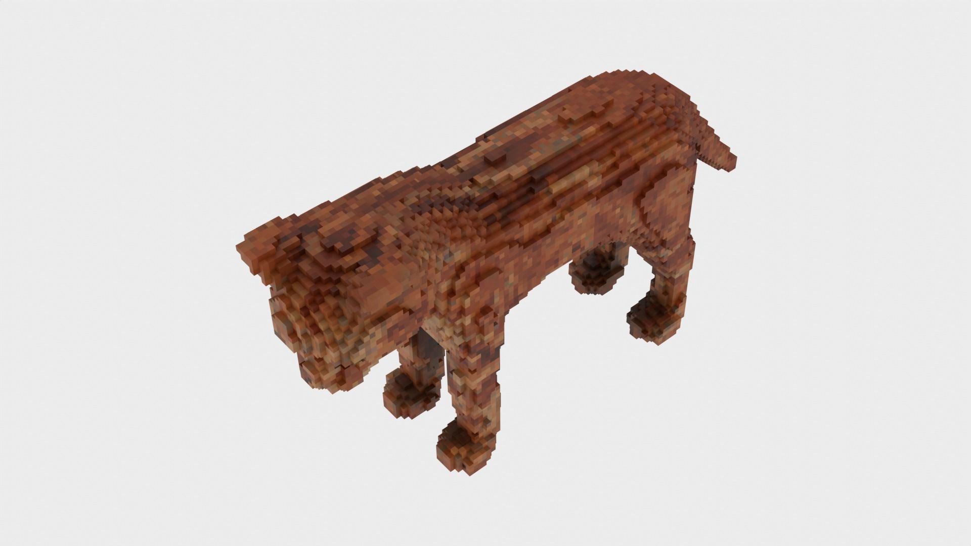 Cat Voxel Style Low-poly 3D model_5