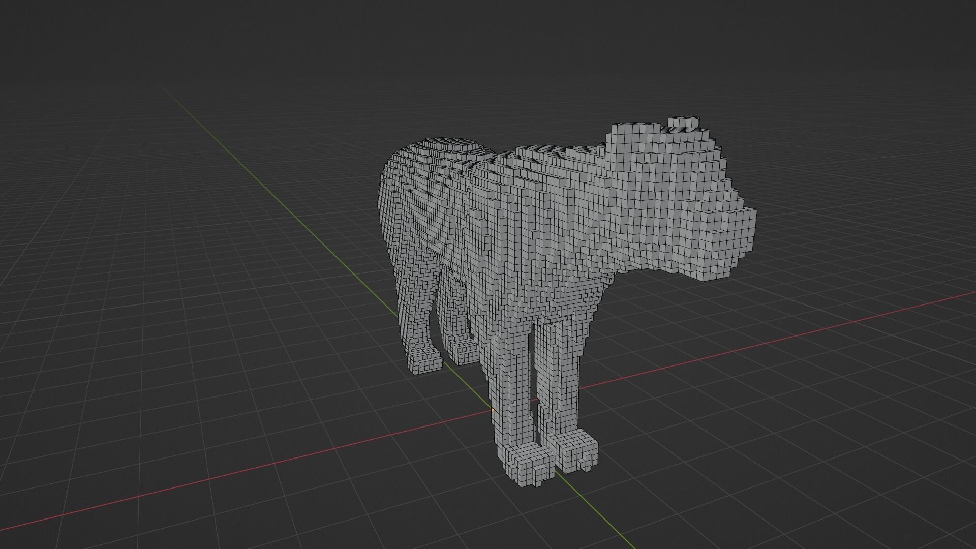 Lion Voxel Style Low-poly 3D model_14
