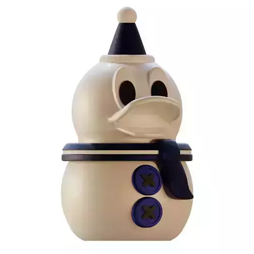 Donald Duck Snowman 3D print model