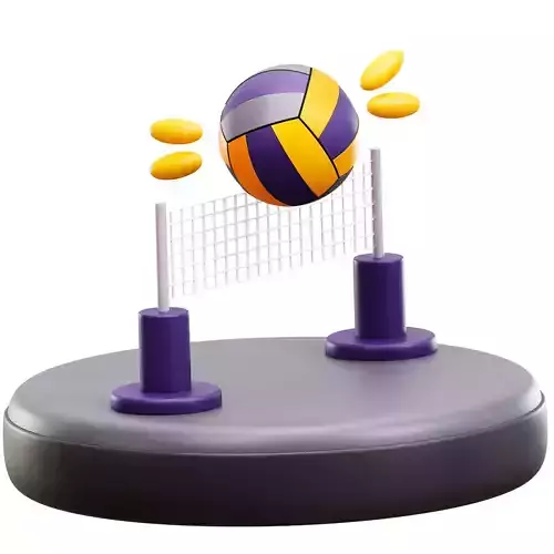 Volleyball 3D Icon