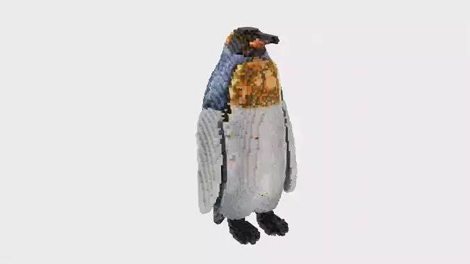 Penguin Voxel Style