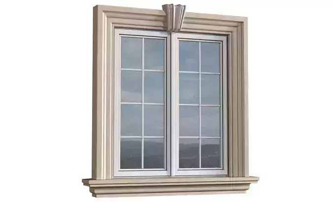Classical frame Window 3D model