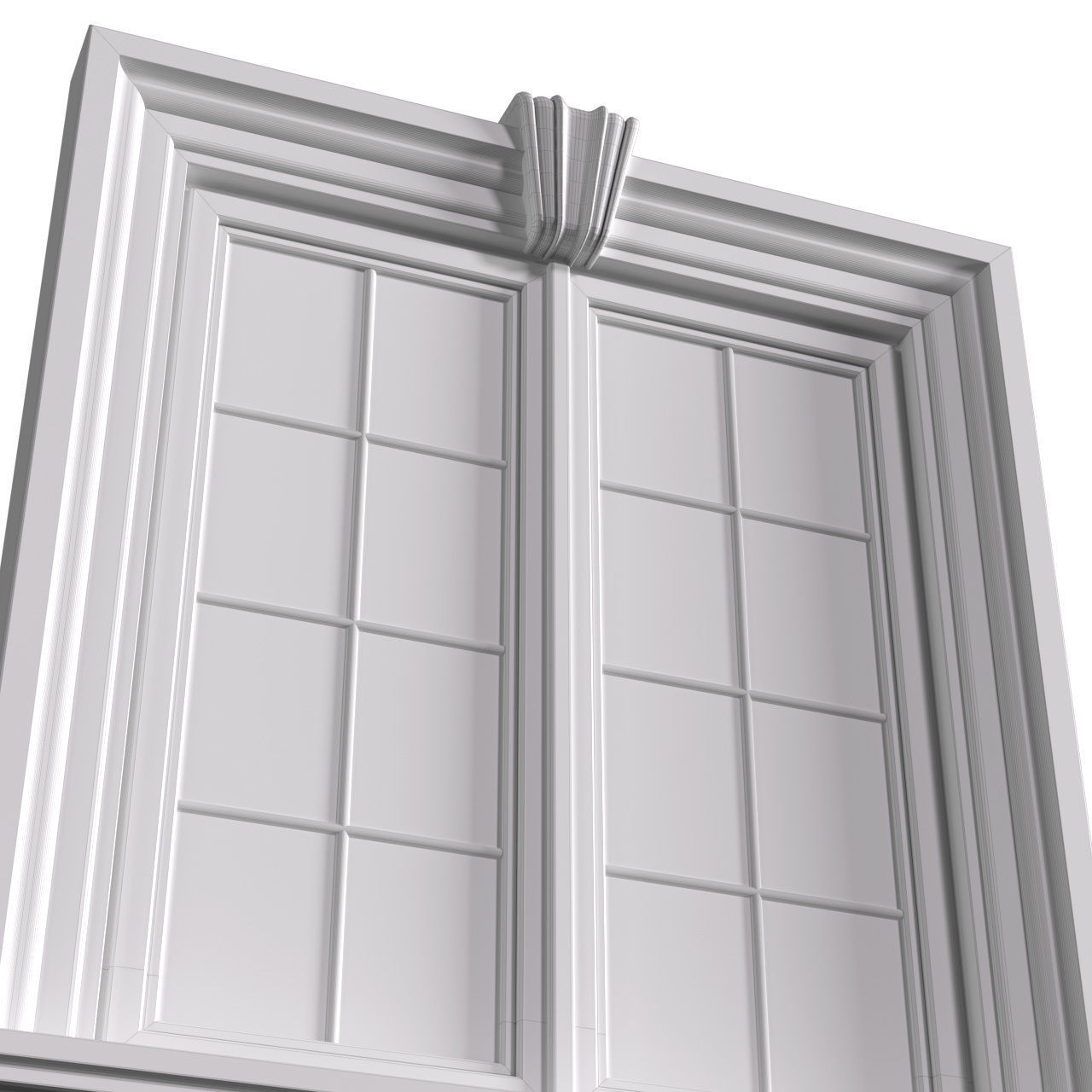 Classical frame Window 3D model_3