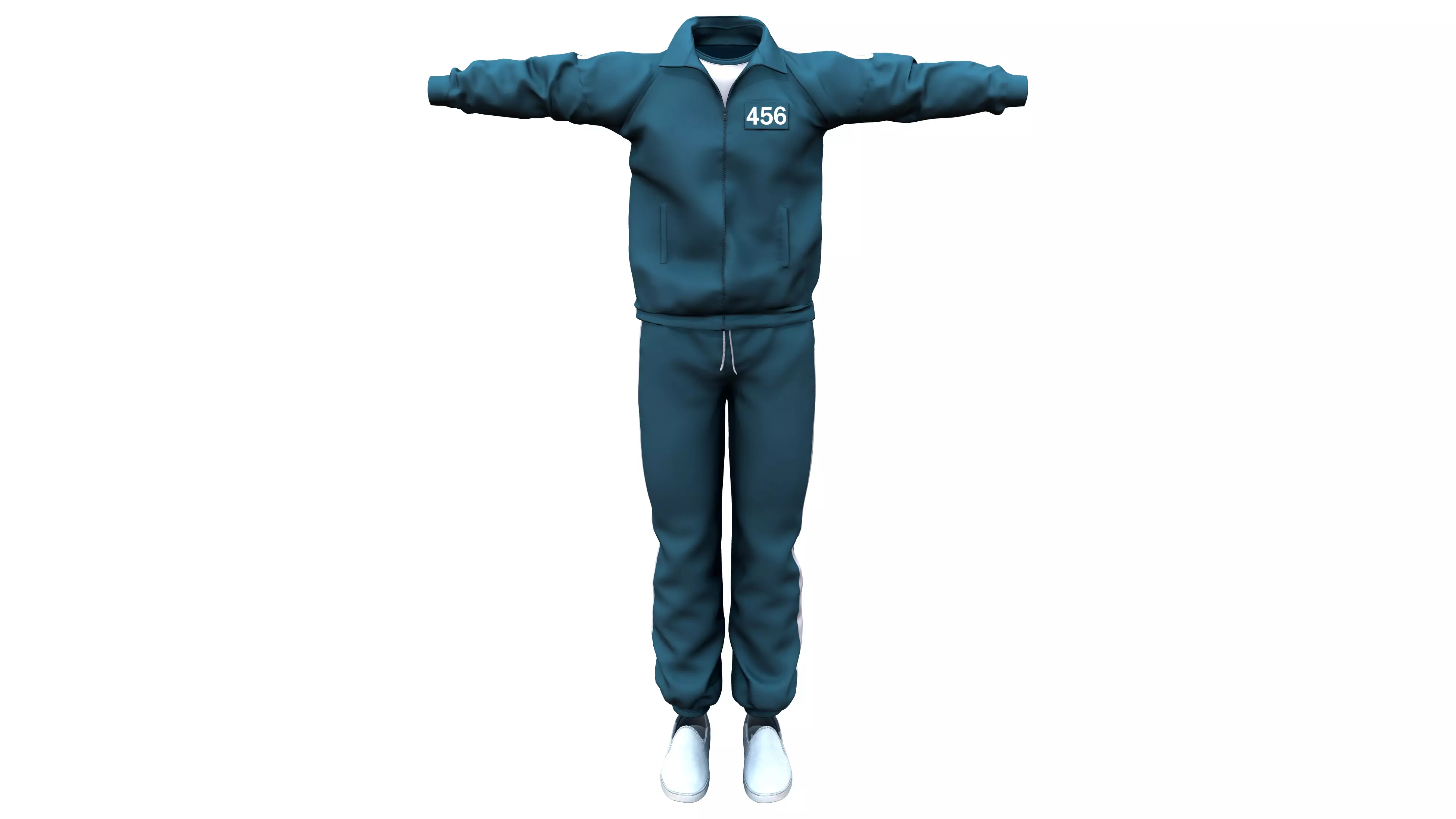 Squid Game Male Player Uniform Low-poly 3D model_0