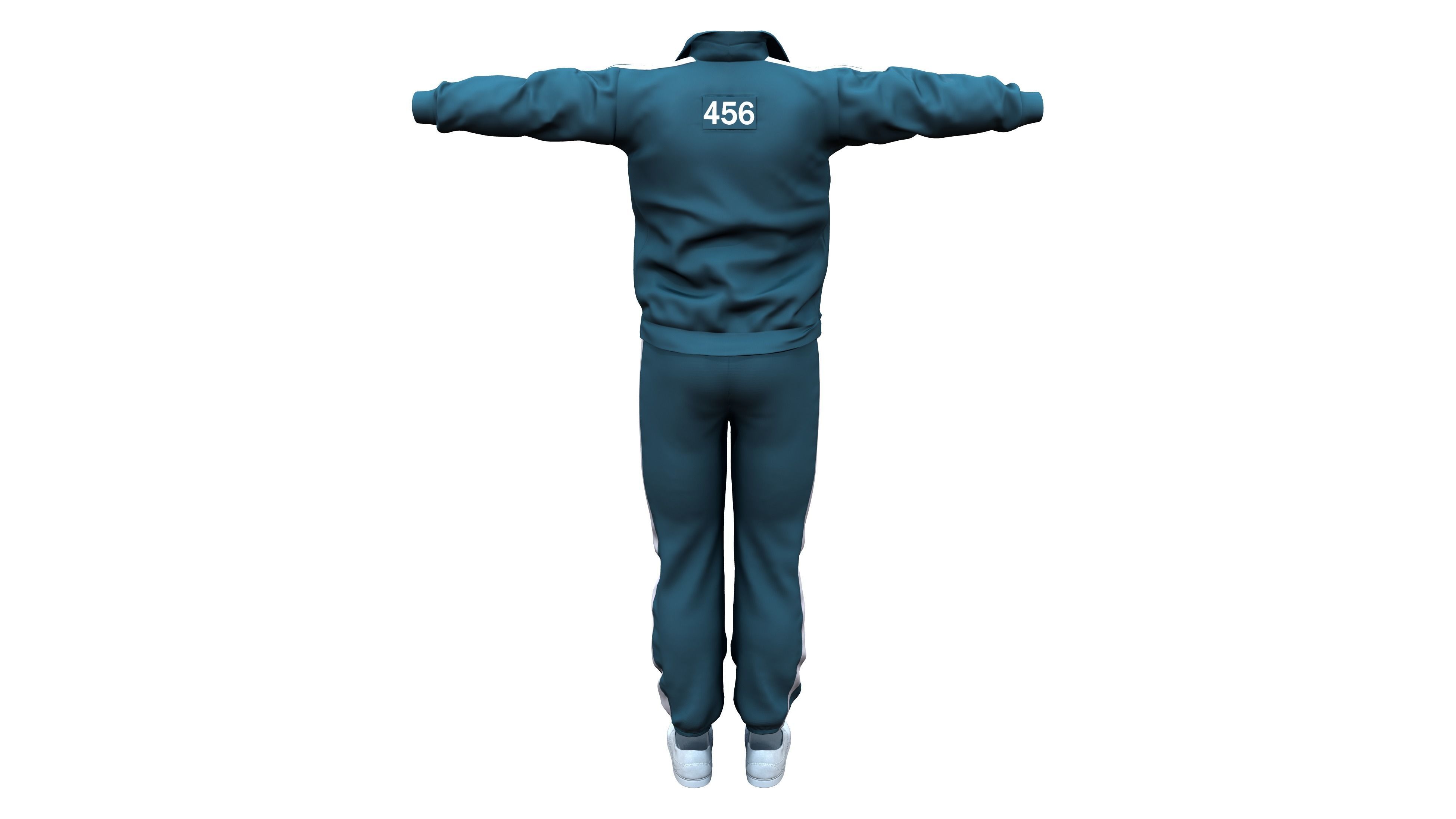 Squid Game Male Player Uniform Low-poly 3D model_4