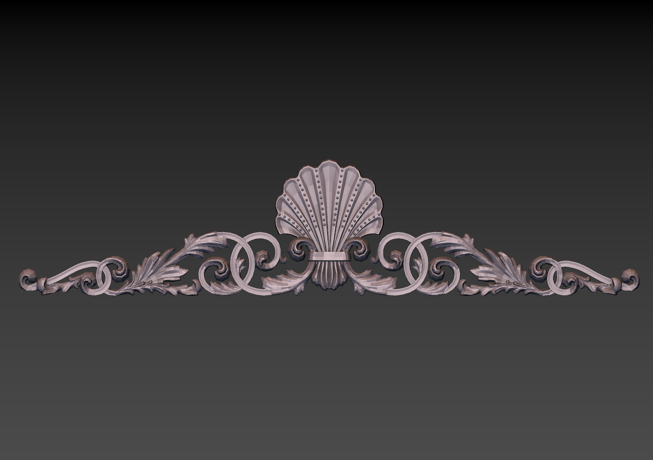 Cartouche Ornament 3D print model_12