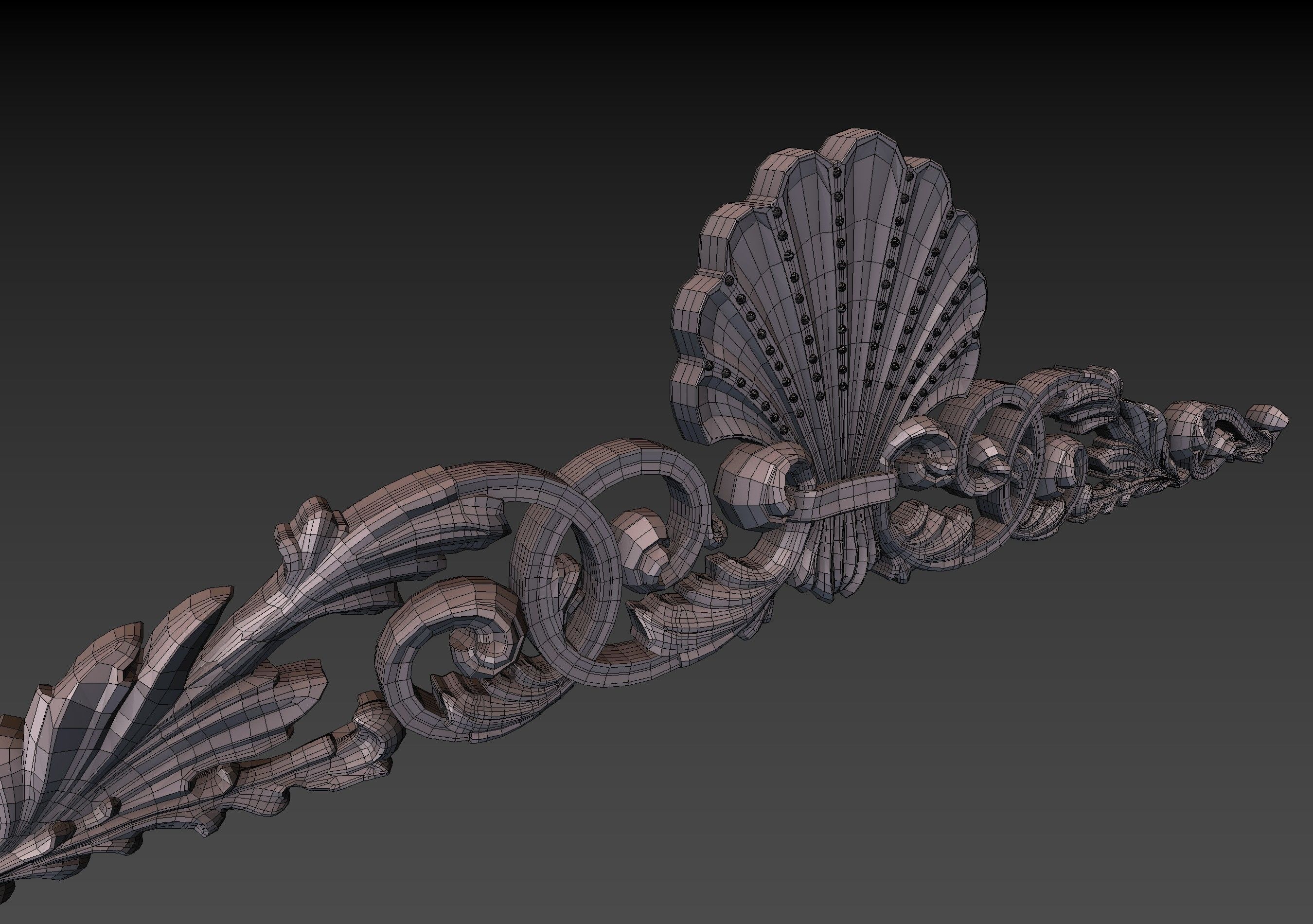 Cartouche Ornament 3D print model_17
