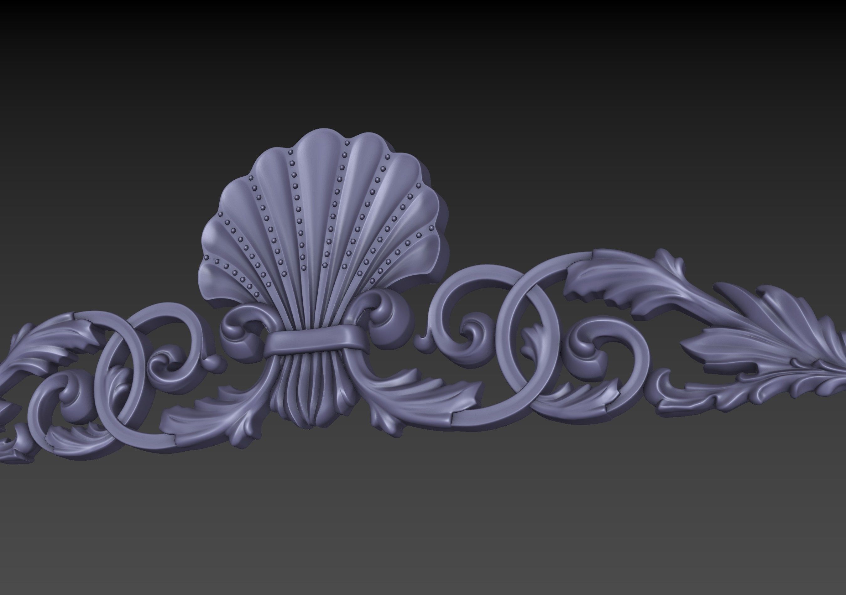 Cartouche Ornament 3D print model_5