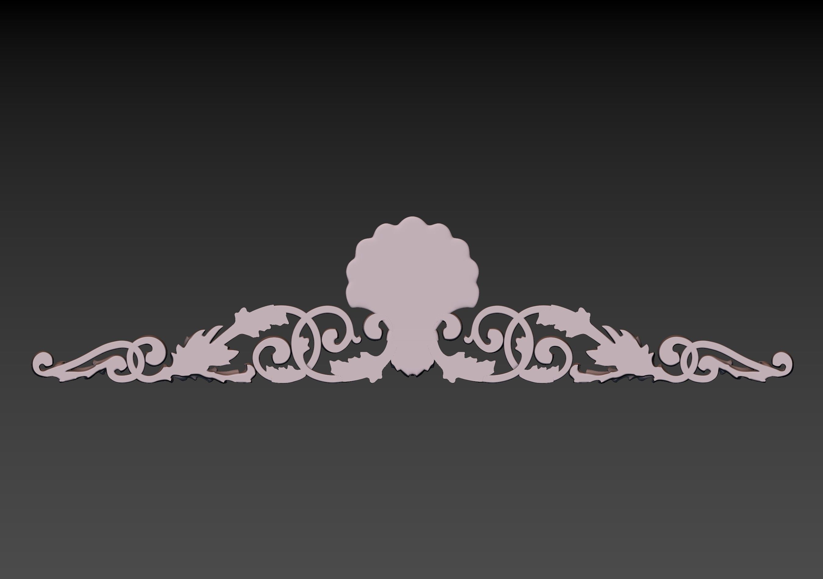 Cartouche Ornament 3D print model_9