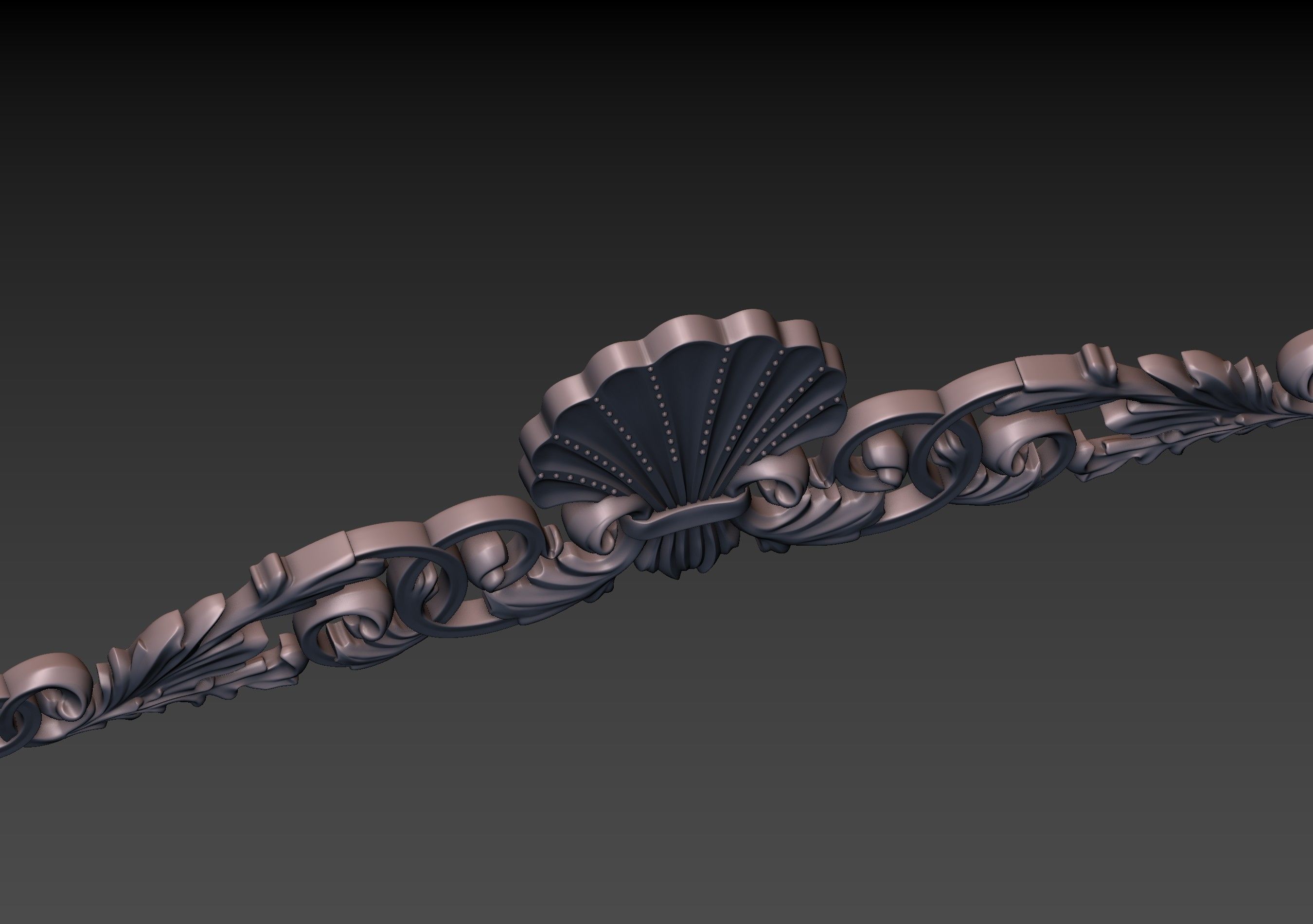 Cartouche Ornament 3D print model_11