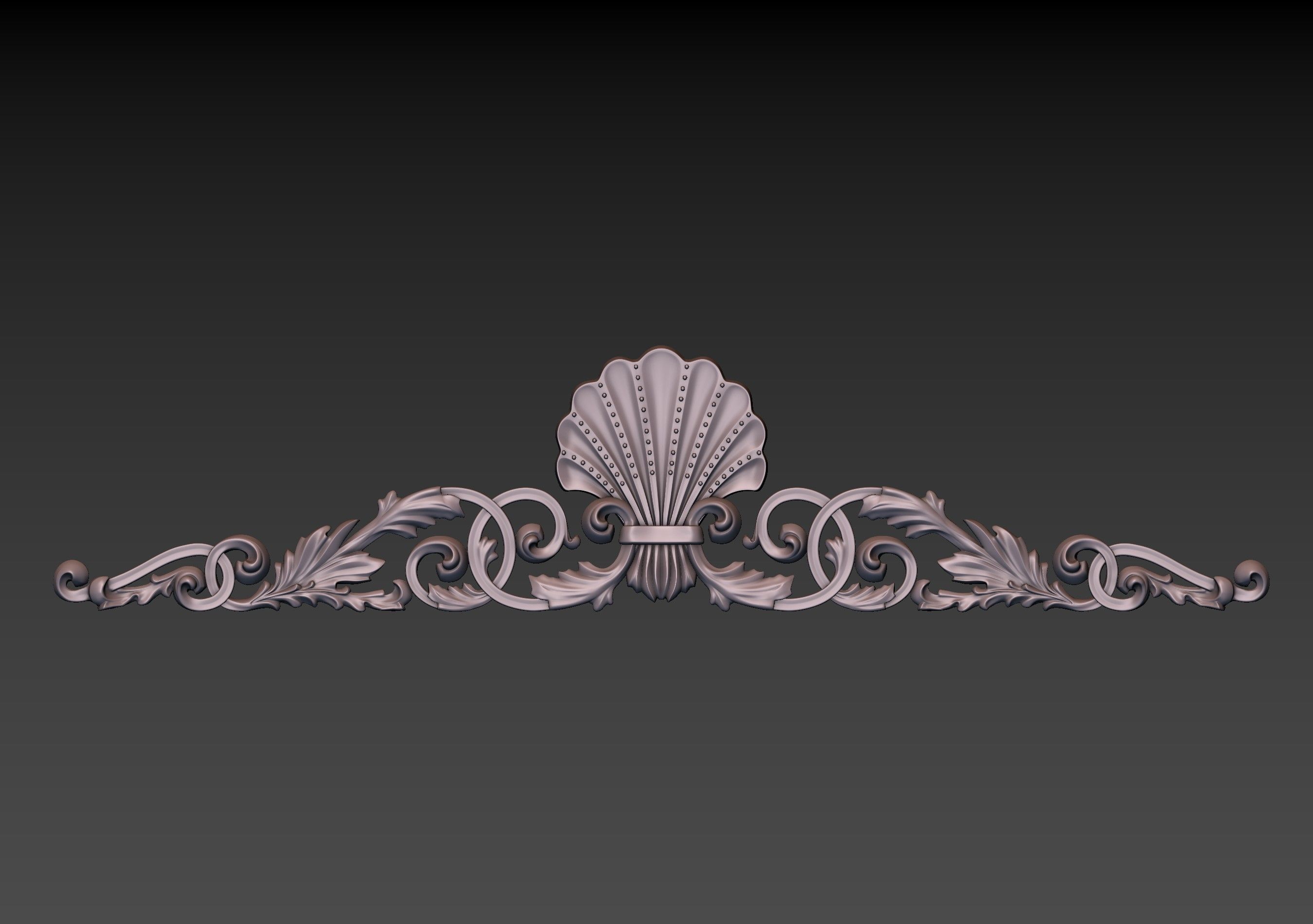 Cartouche Ornament 3D print model_7