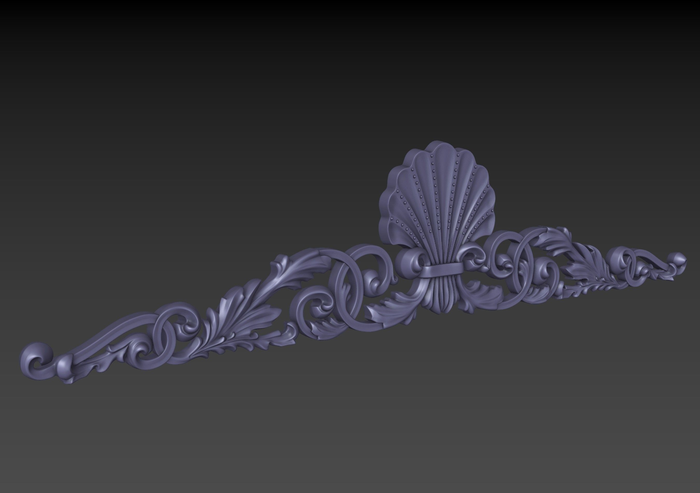Cartouche Ornament 3D print model_4