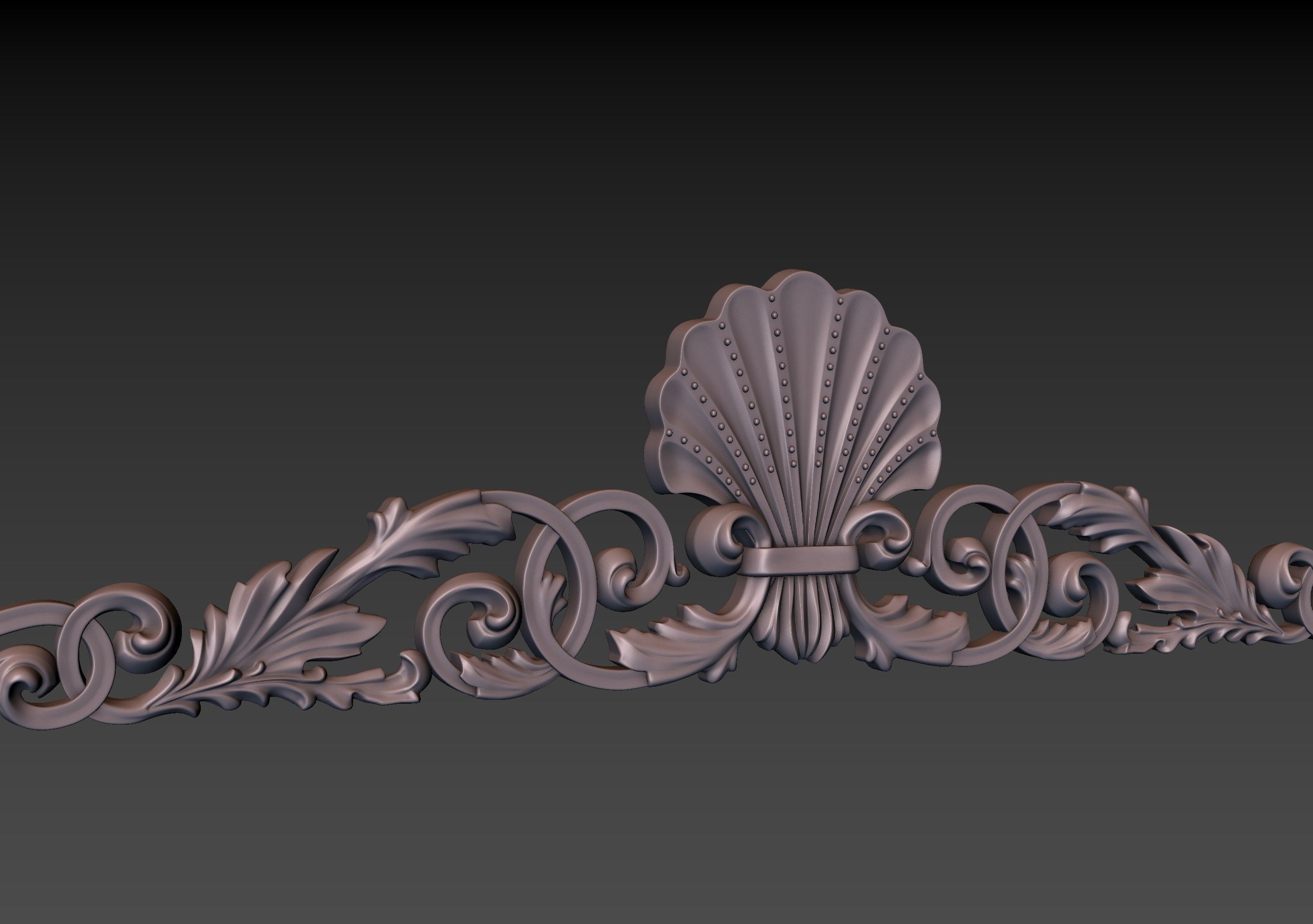 Cartouche Ornament 3D print model_6