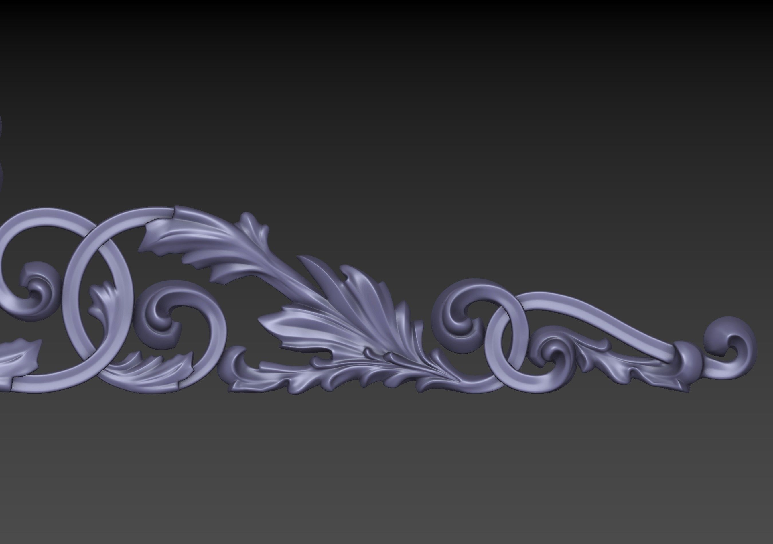 Cartouche Ornament 3D print model_3