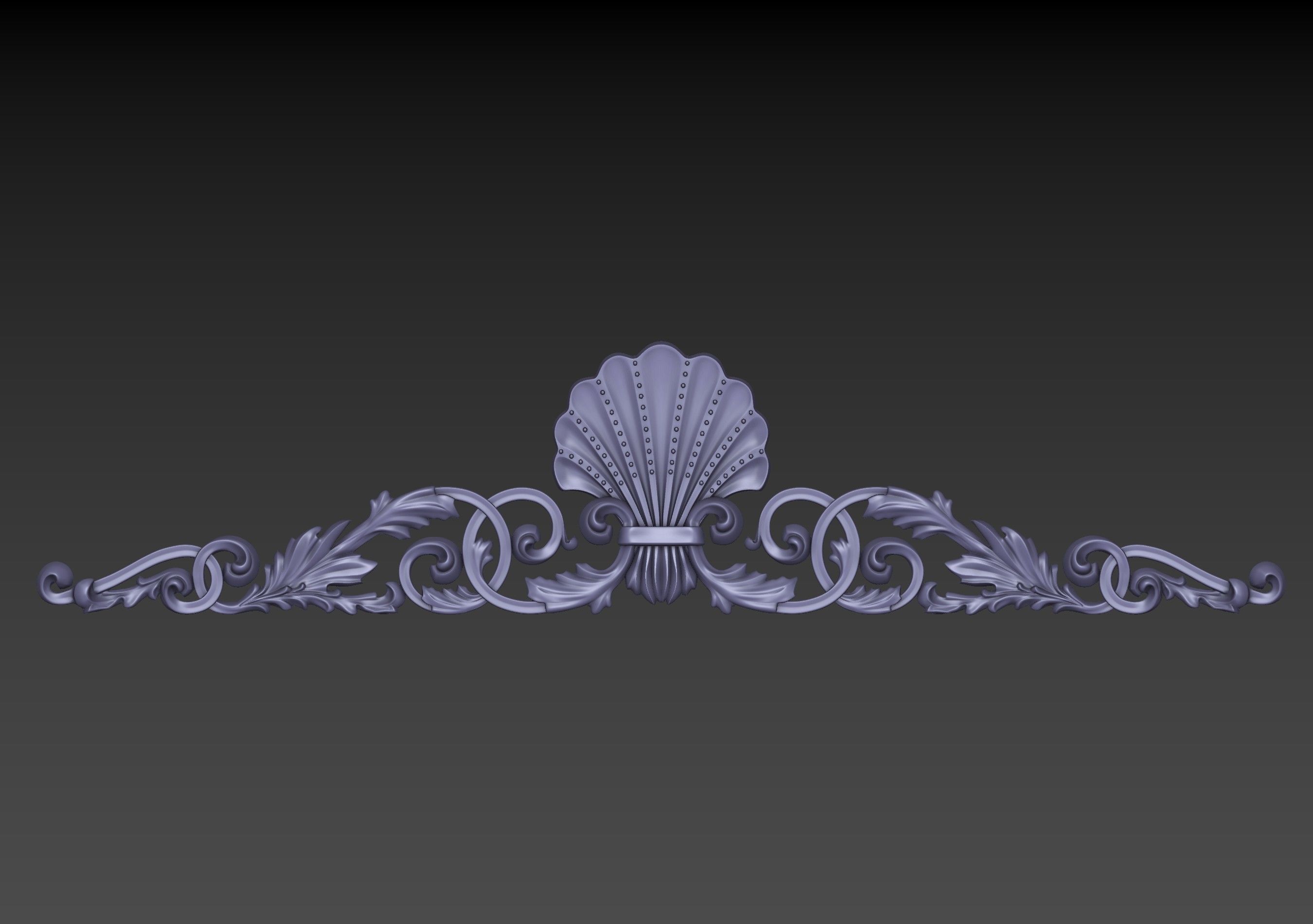Cartouche Ornament 3D print model_1