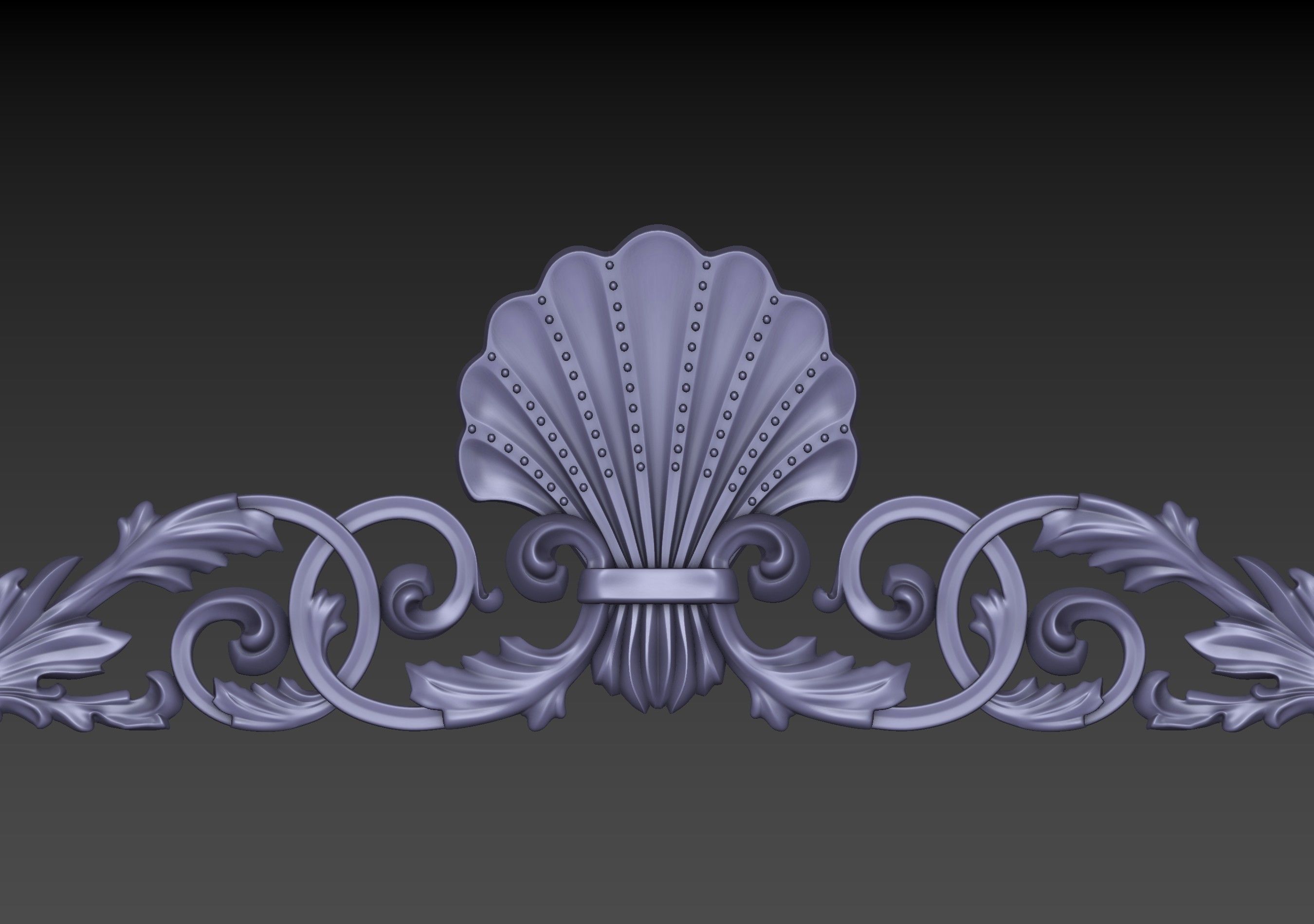 Cartouche Ornament 3D print model_2