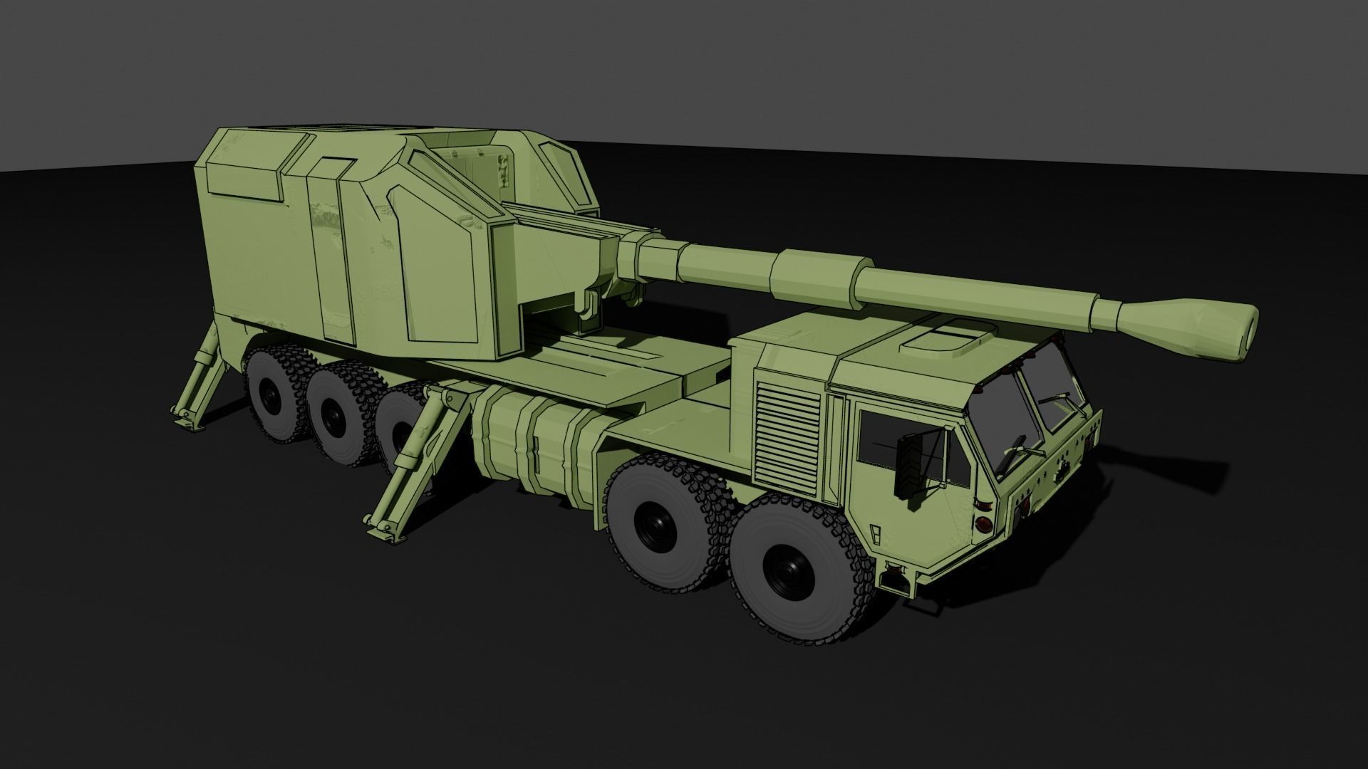 IDF ROEM Howitzer gun 3D print model_1