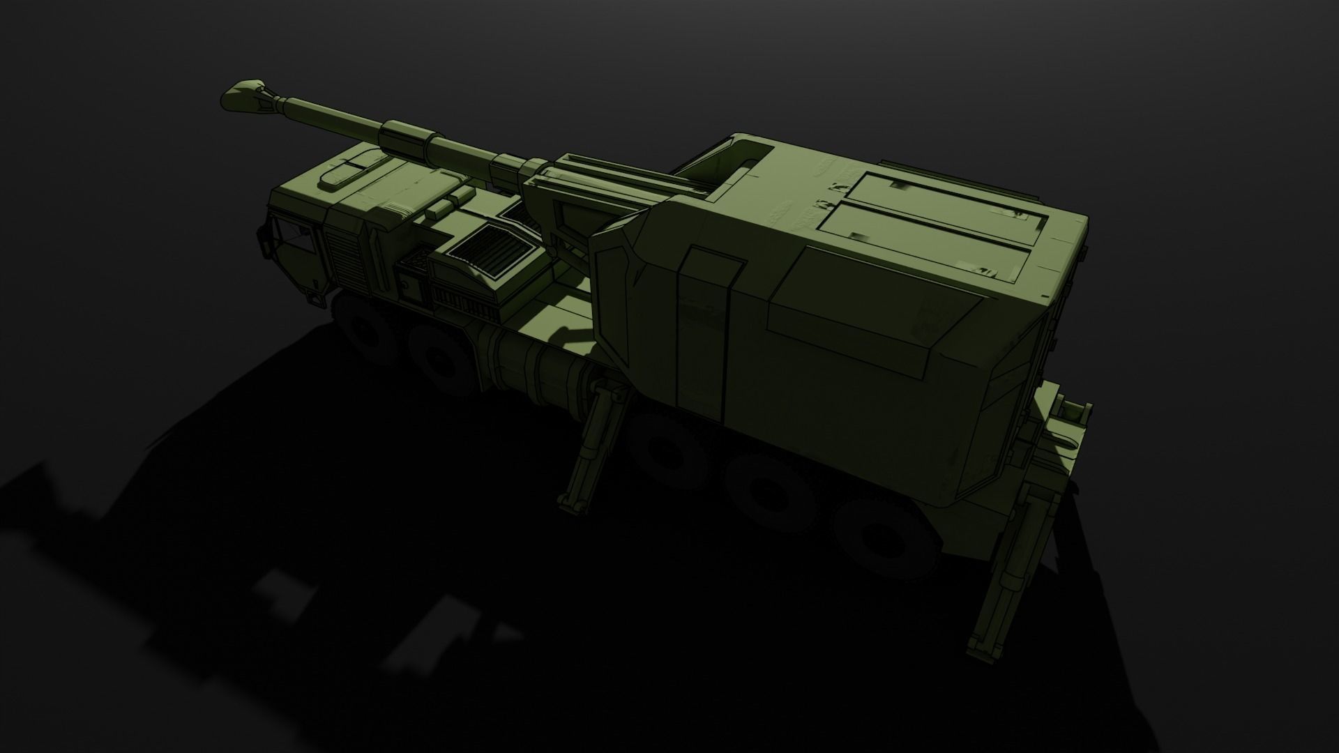 IDF ROEM Howitzer gun 3D print model_2