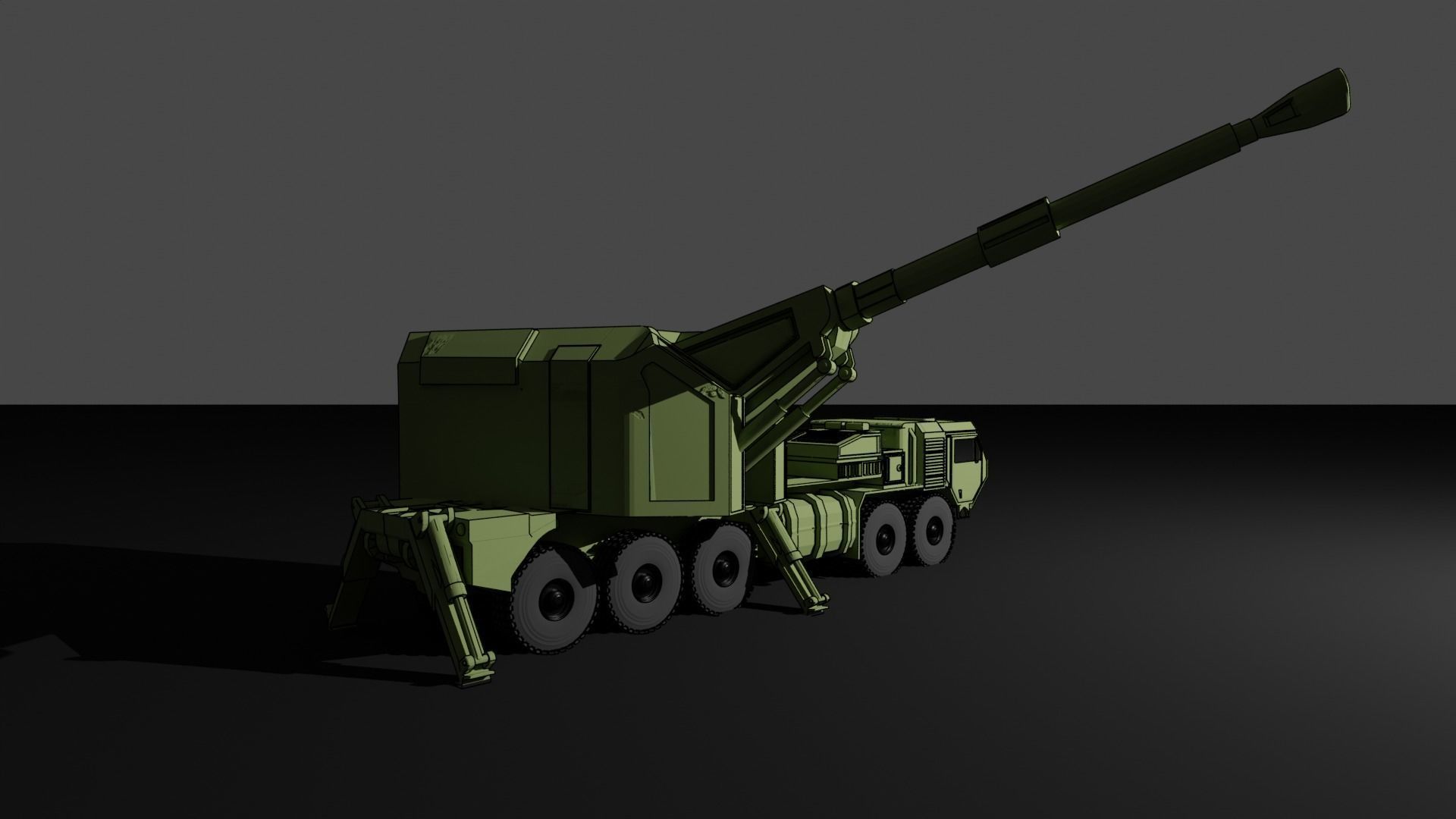 IDF ROEM Howitzer gun 3D print model_9