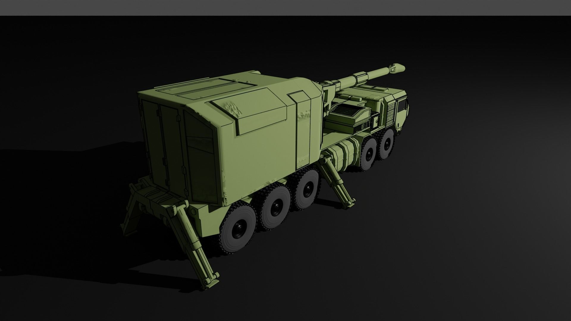 IDF ROEM Howitzer gun 3D print model_6