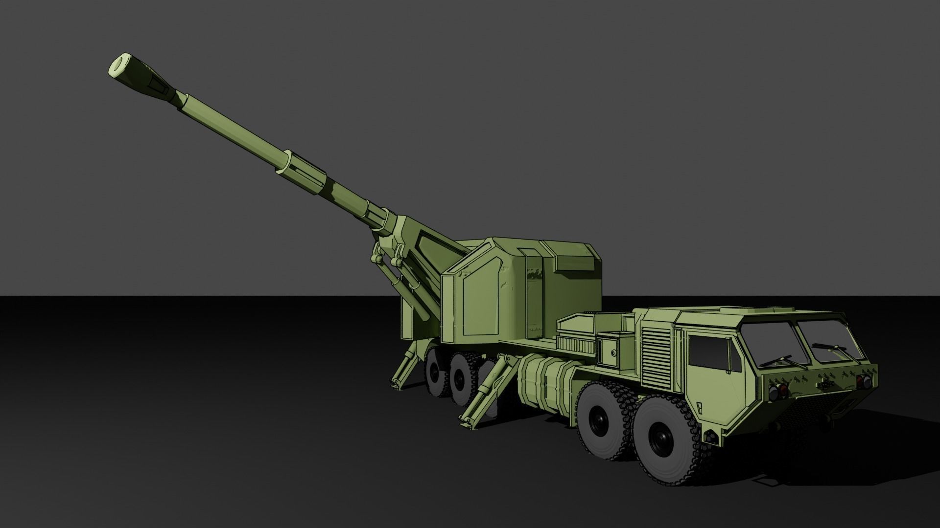 IDF ROEM Howitzer gun 3D print model_10