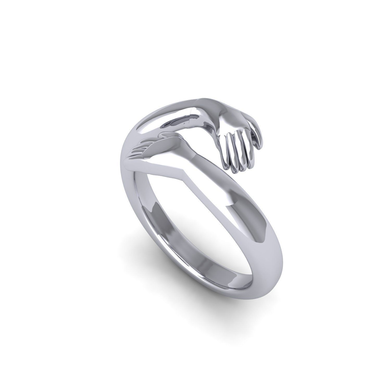 Hug Ring 3D print model_4