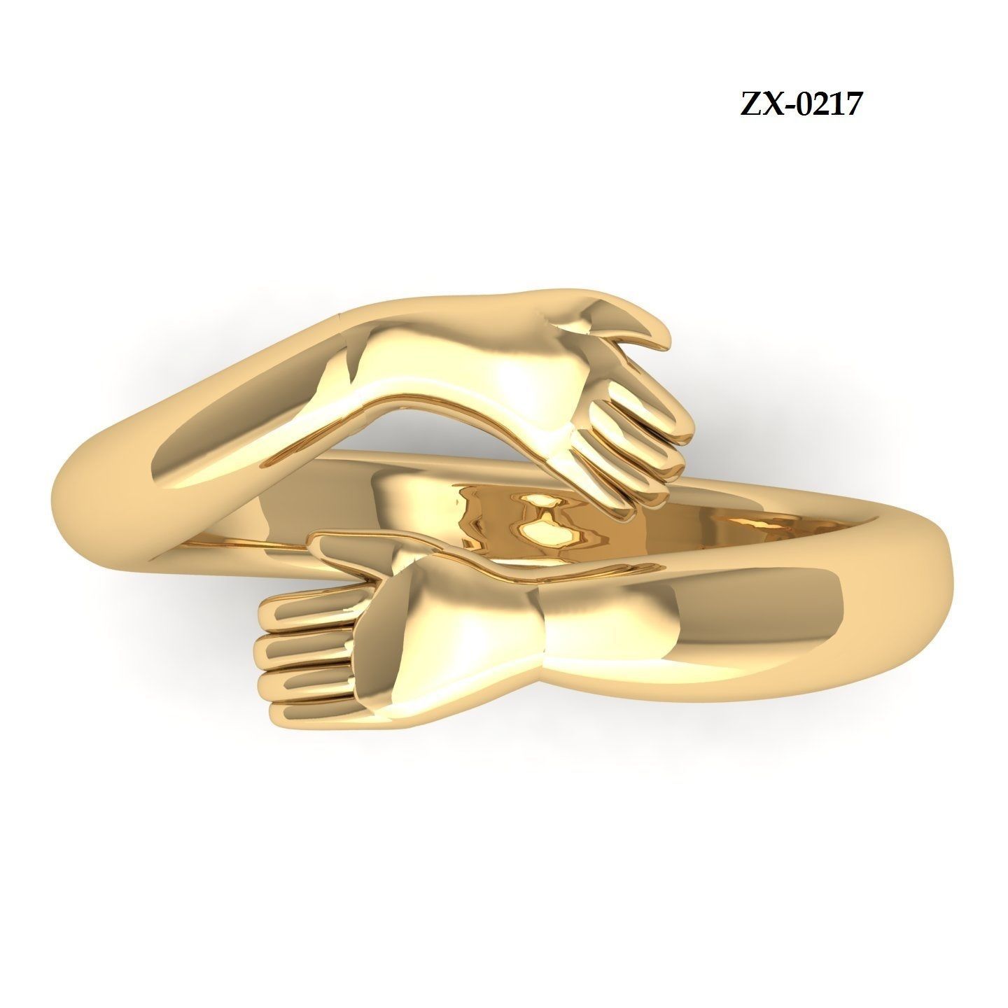 Hug Ring 3D print model_7