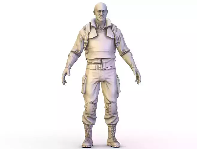 Base model of a soldier for texturing