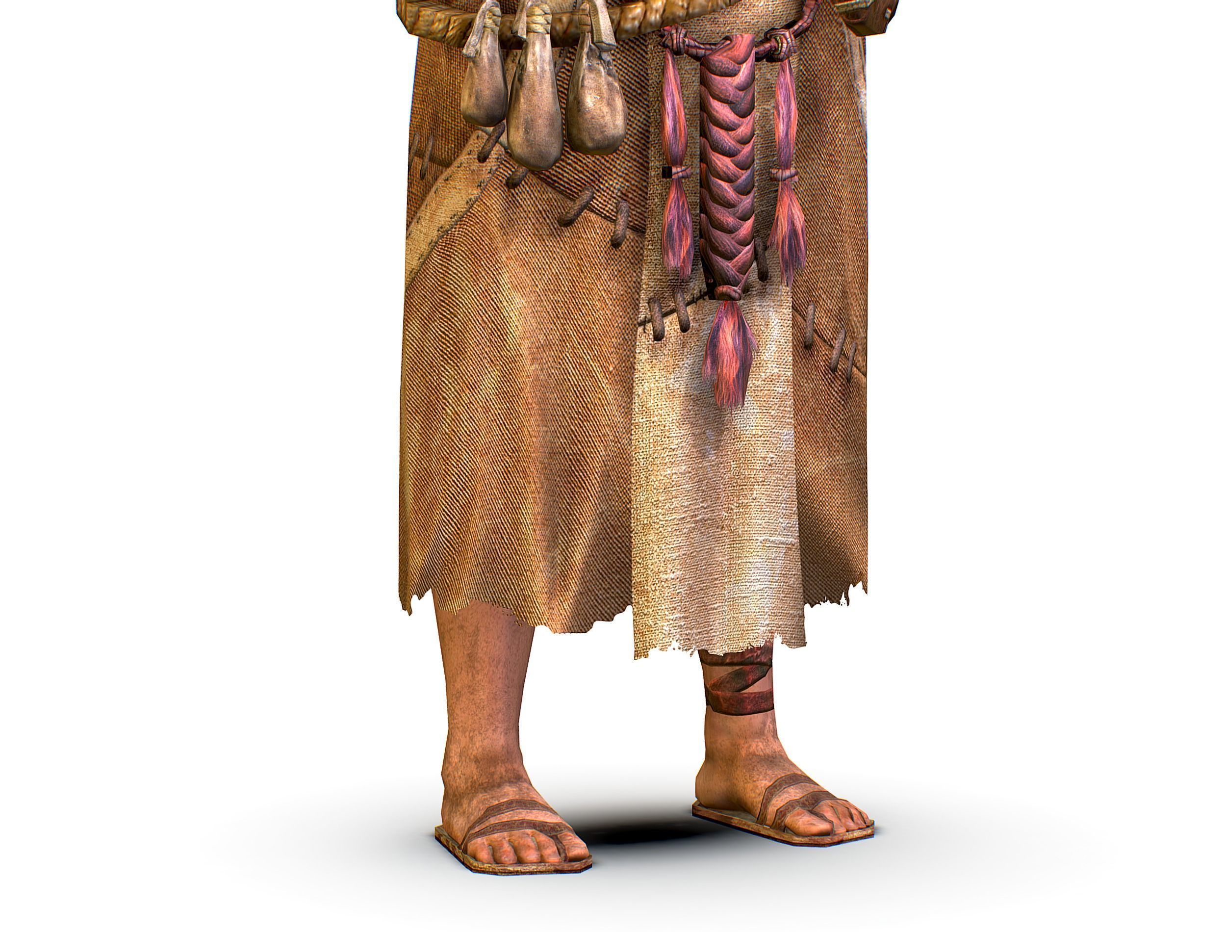 Low Poly model OldWoman Farmer Character Low-poly 3D model_18