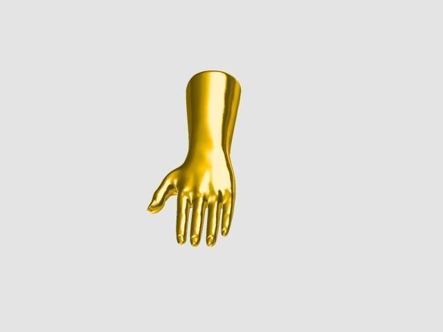 Hand model gold mannequin 3D print model_2