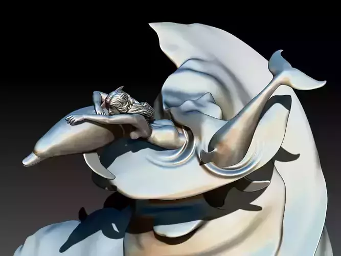 Dolphin and  fairytale