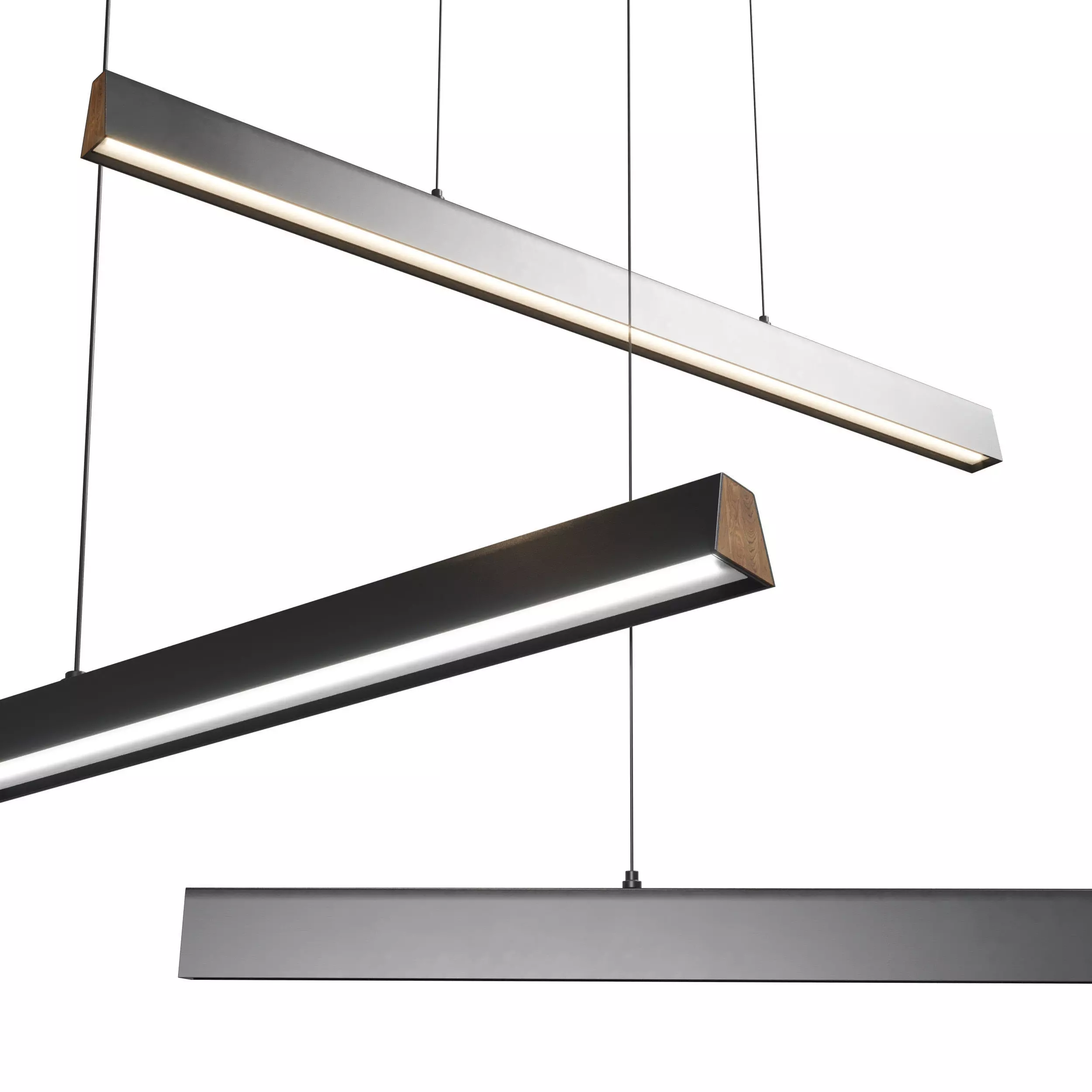 Blackjack Lighting Flair Kitchen Island Linear LED Pendant Low-poly 3D model_0