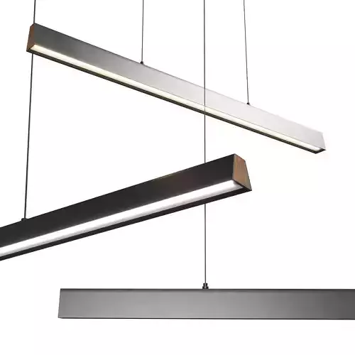 Blackjack Lighting Flair Kitchen Island Linear LED Pendant Low-poly 3D model