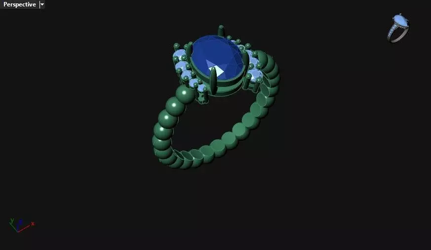 buble ring  3D print model_0