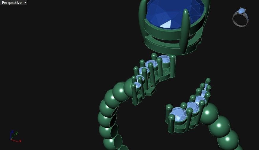 buble ring  3D print model_2