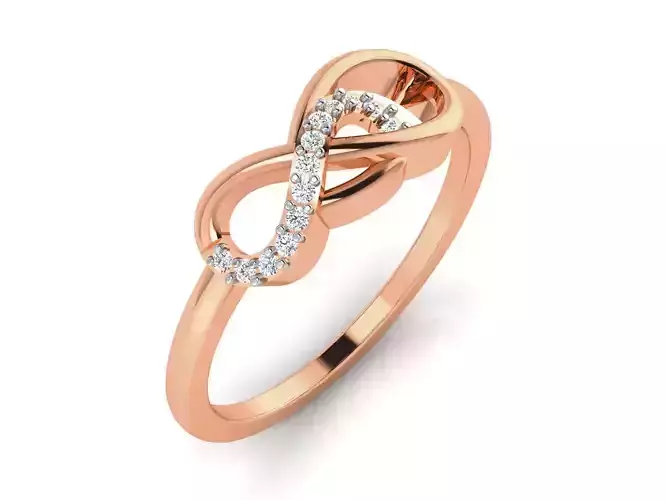Infinity Ultra light wt minimalist Women Ring 3dm renders detail 3D print model