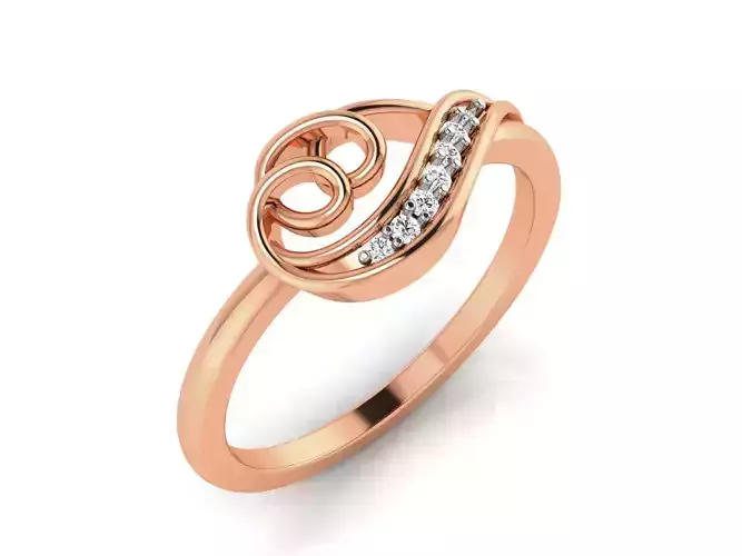Ultra light wt minimalist Women Ring 3dm renders detail