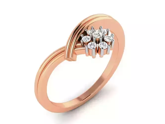 Ultra light wt minimalist Women Ring 3dm renders detail