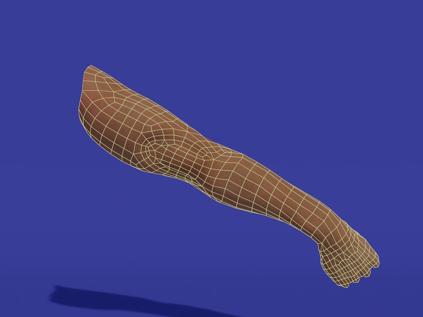 Rigged Low Poly Arm with Corrective Shape Keys Low-poly 3D model_18