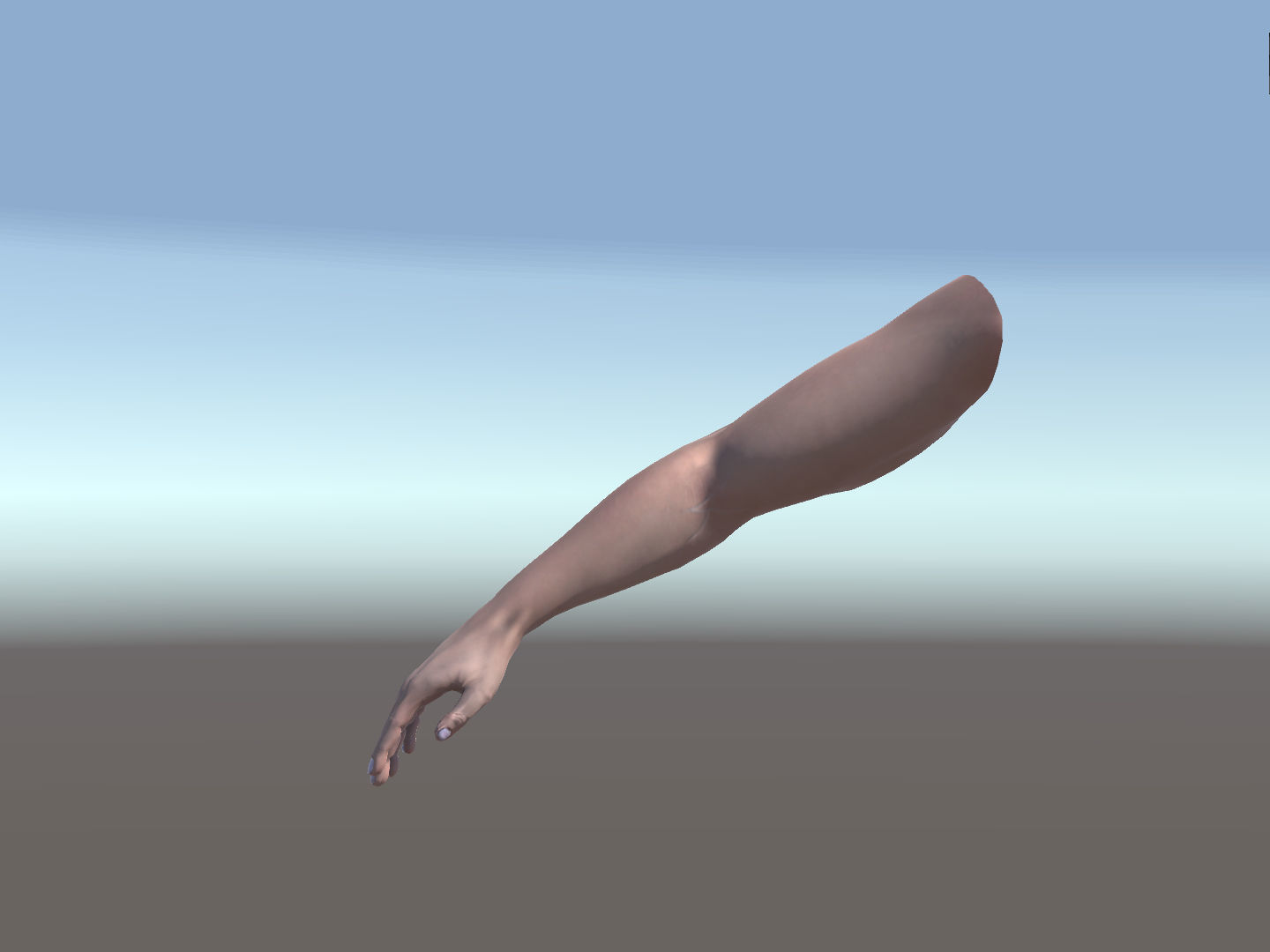 Rigged Low Poly Arm with Corrective Shape Keys Low-poly 3D model_3