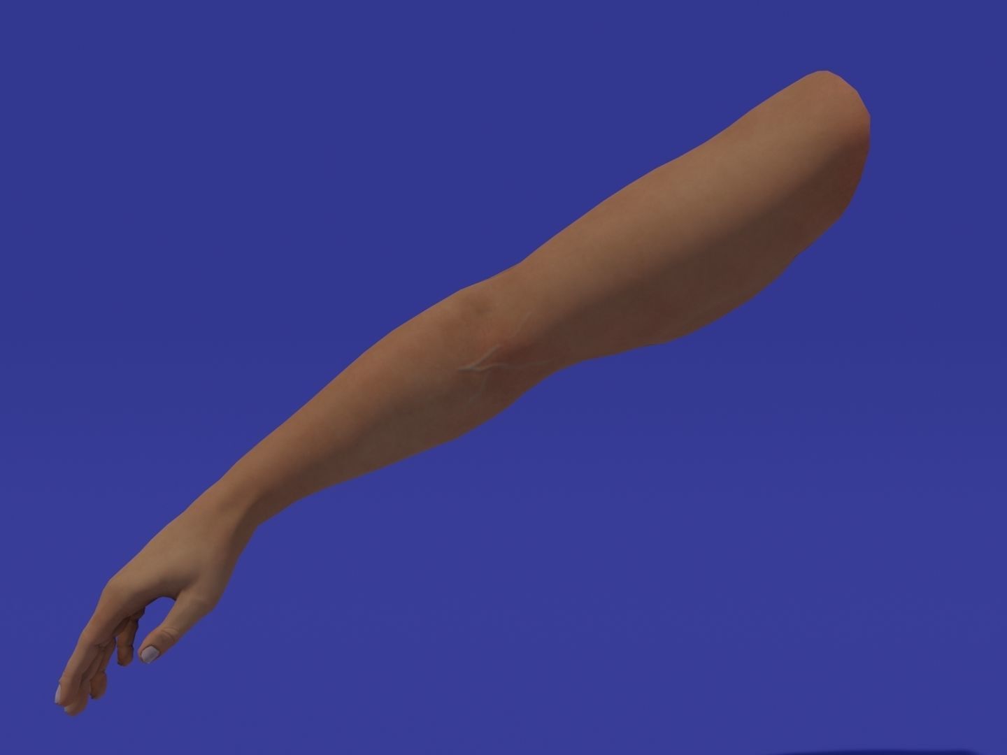 Rigged Low Poly Arm with Corrective Shape Keys Low-poly 3D model_9