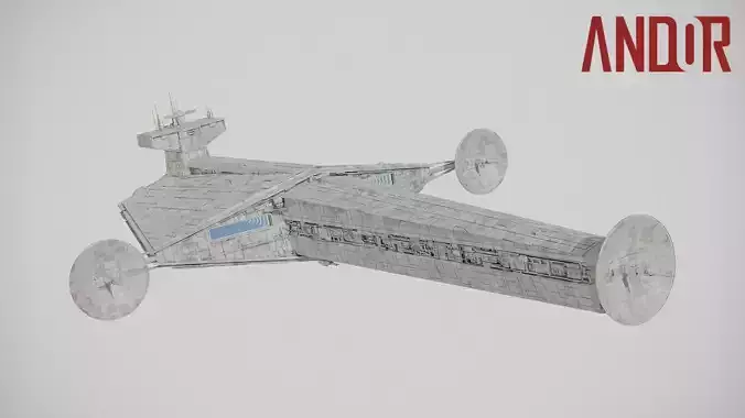 Cantwell-class Arrestor Cruiser - Star Wars Andor 3D model