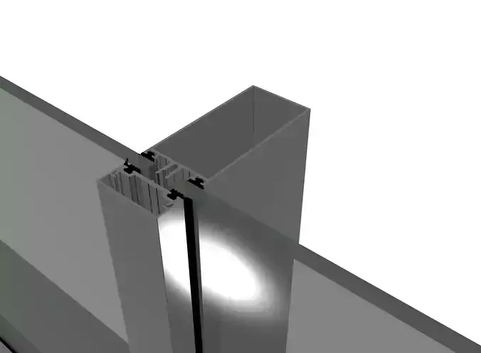 architectural curtain wall 3D model