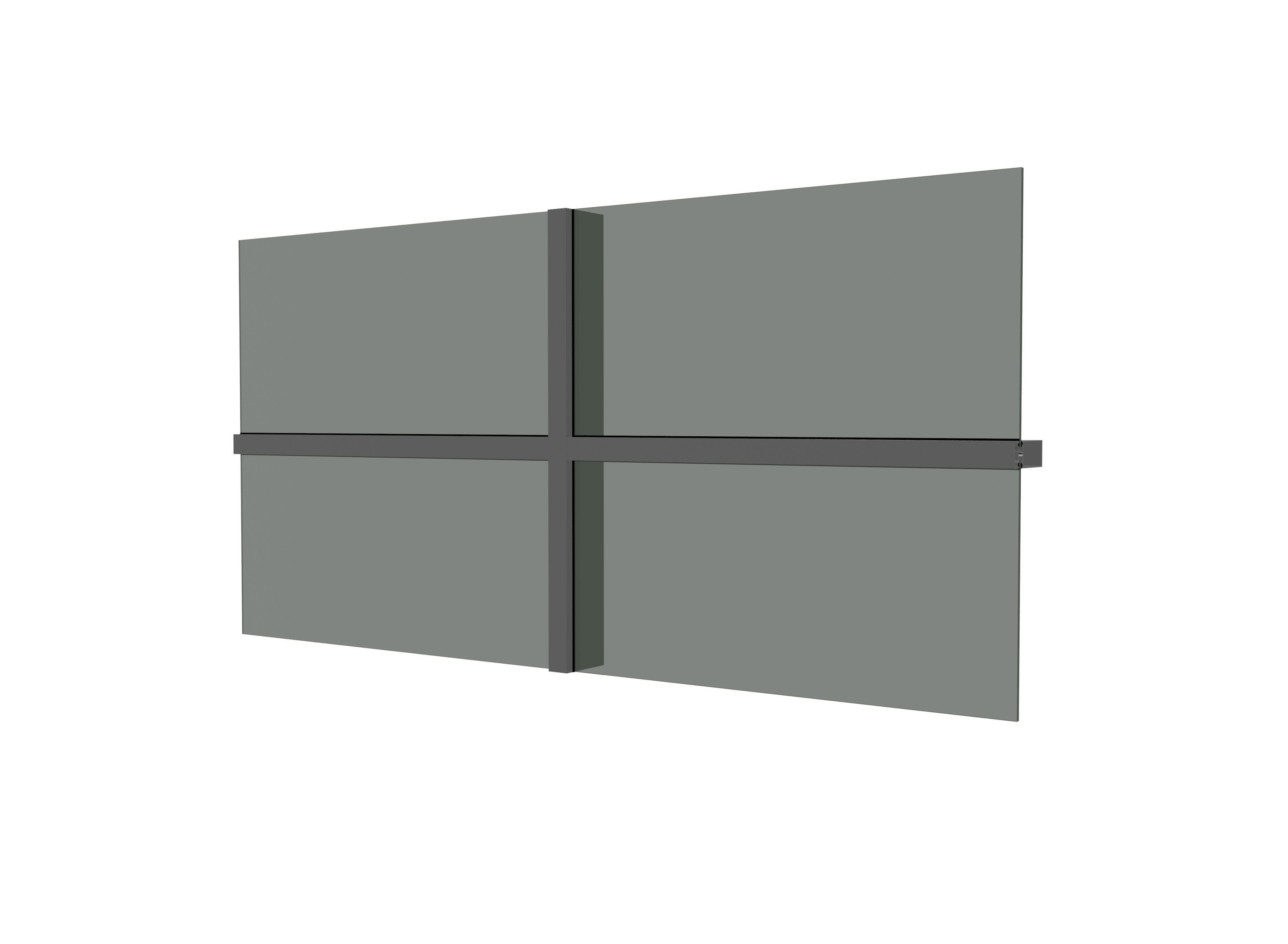 architectural curtain wall 3D model_1