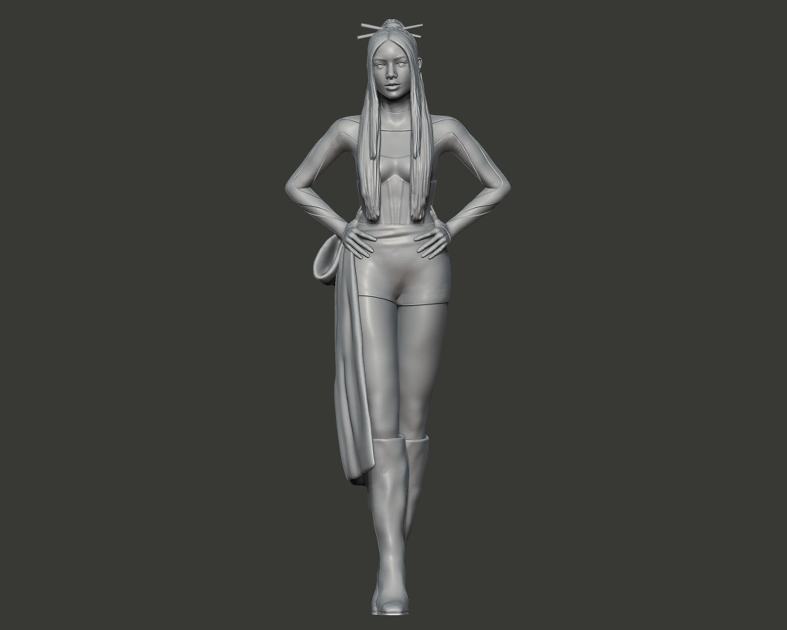 Lalisa Manobal Portrait Sculpture 3D print model_2