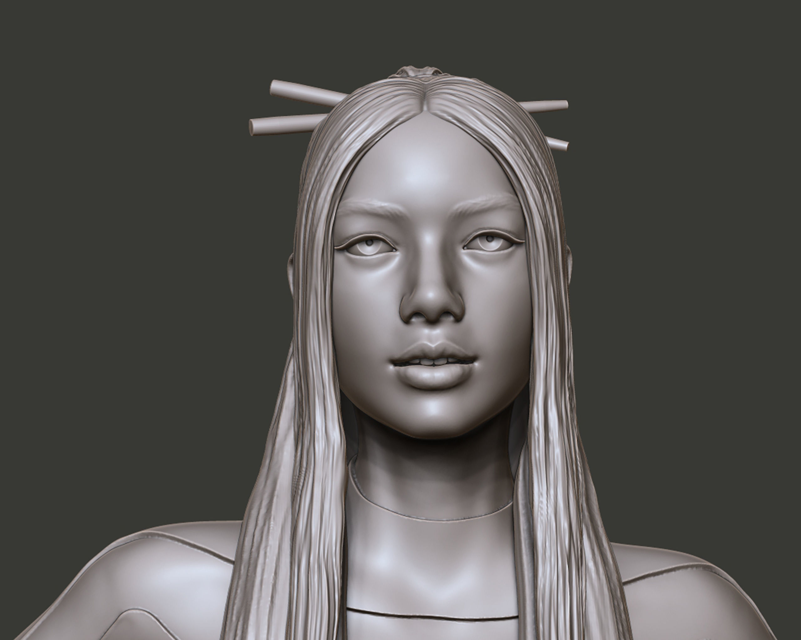 Lalisa Manobal Portrait Sculpture 3D print model_6