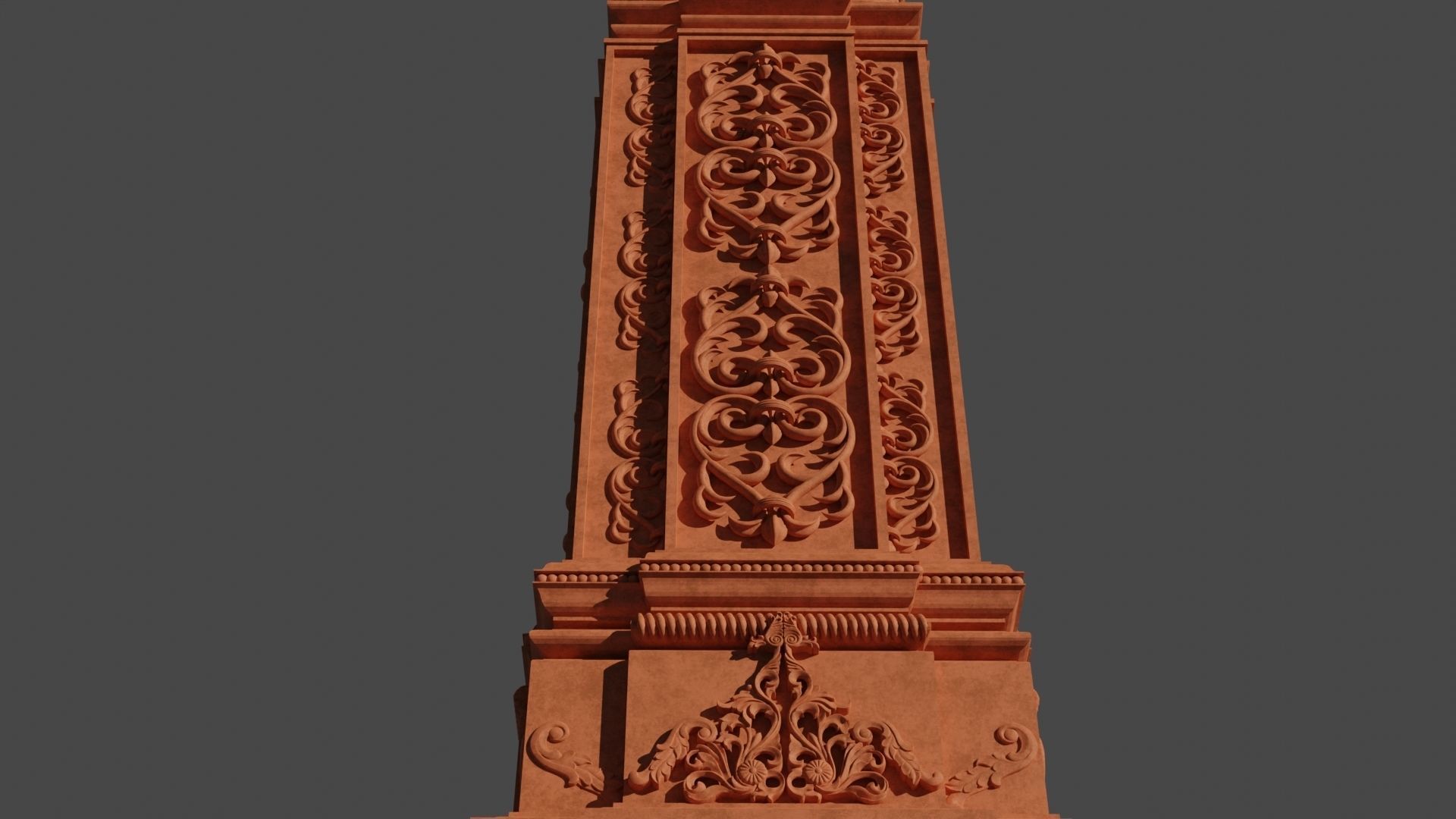Indian Temple Pillar 2 Free 3D model_2