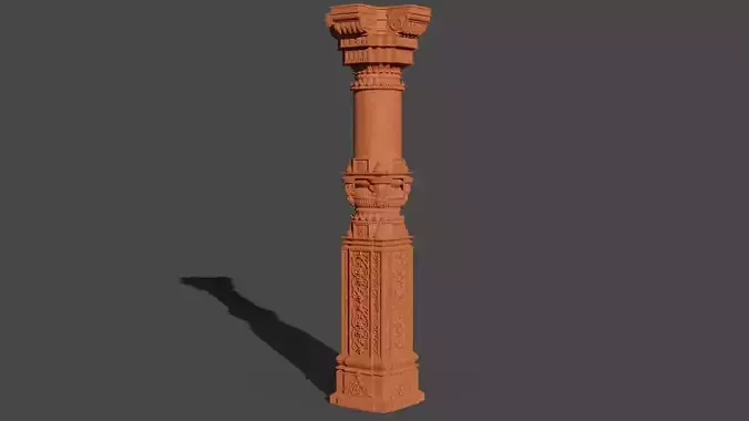 Indian Temple Pillar 2 Free 3D model